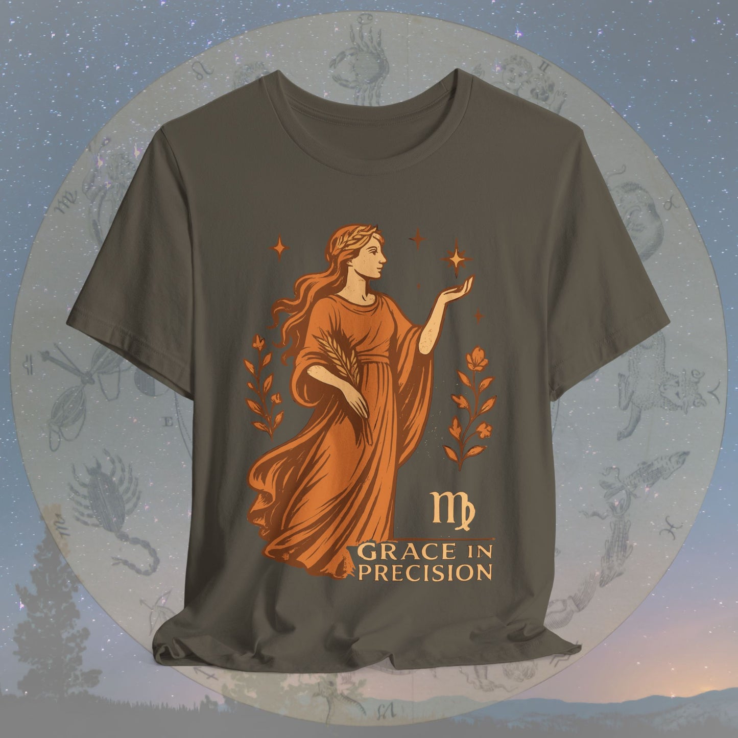 Elegant Grace in Precision Virgo T-Shirt