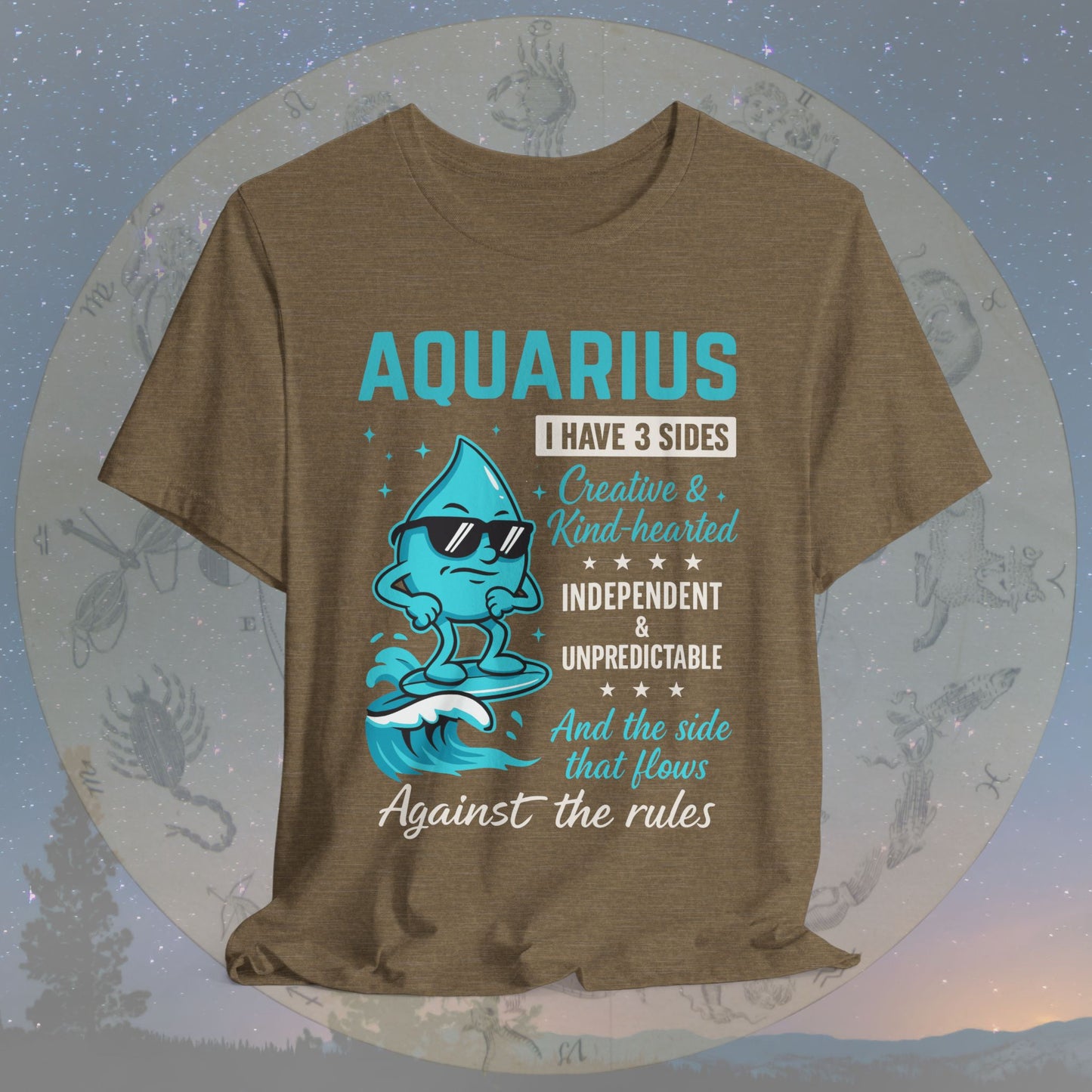 I Have 3 Sides – Free Spirit Aquarius T-Shirt