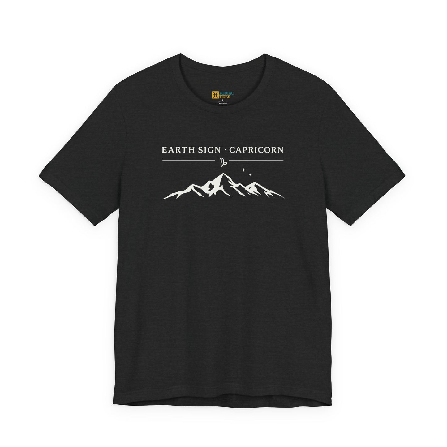 Capricorn Earth Sign T-Shirt – Minimal Mountain Astrology Tee