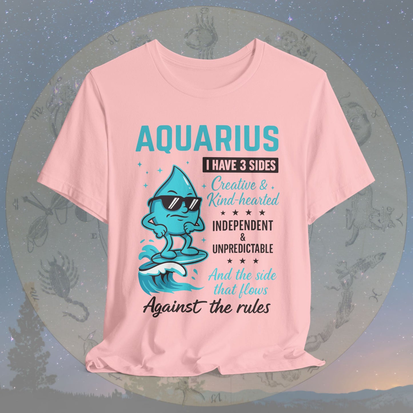 I Have 3 Sides – Free Spirit Aquarius T-Shirt