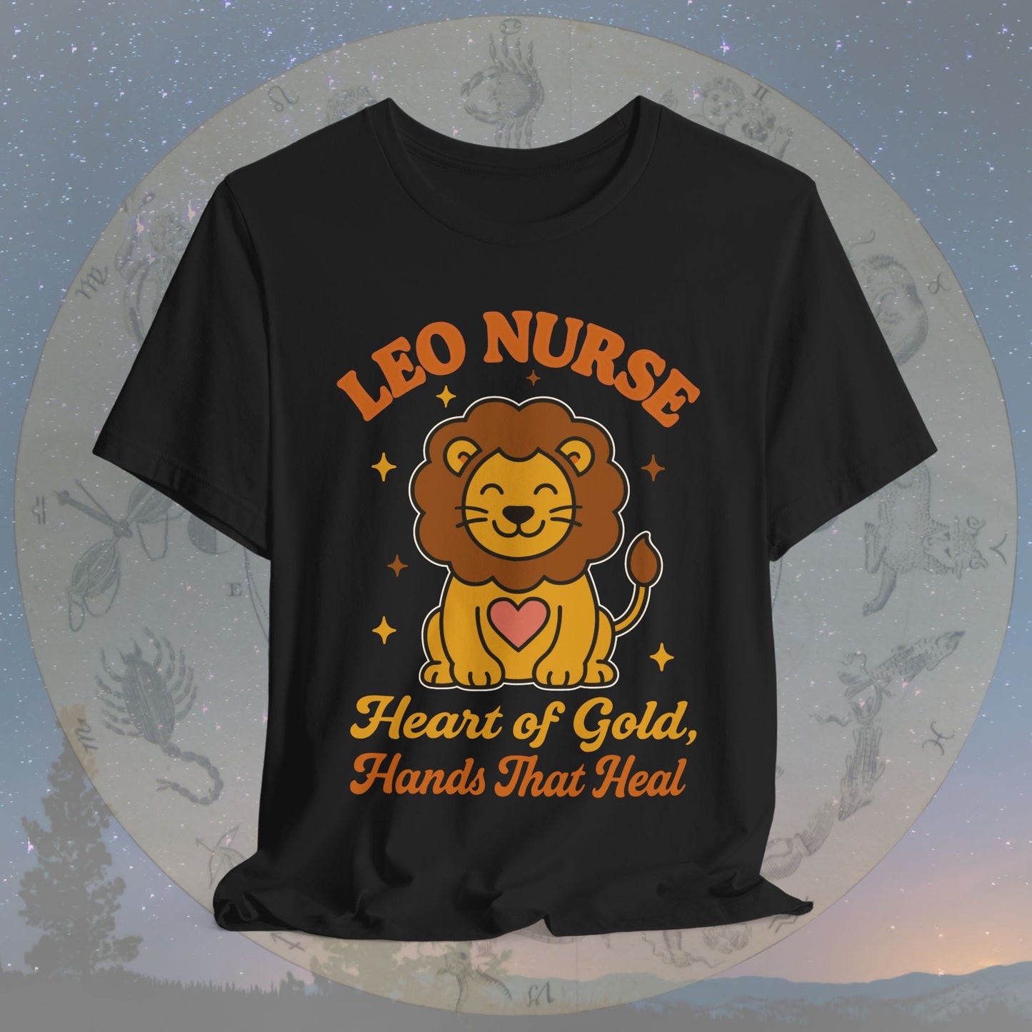 Heart of Gold Leo Nurse T-Shirt