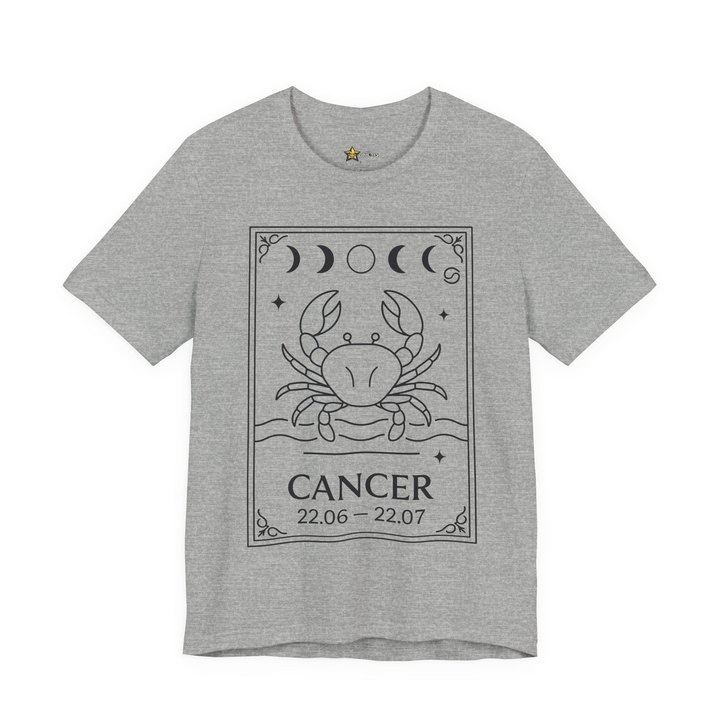 Cancer Minimal Zodiac T-Shirt – Lunar Crab Statement Tee