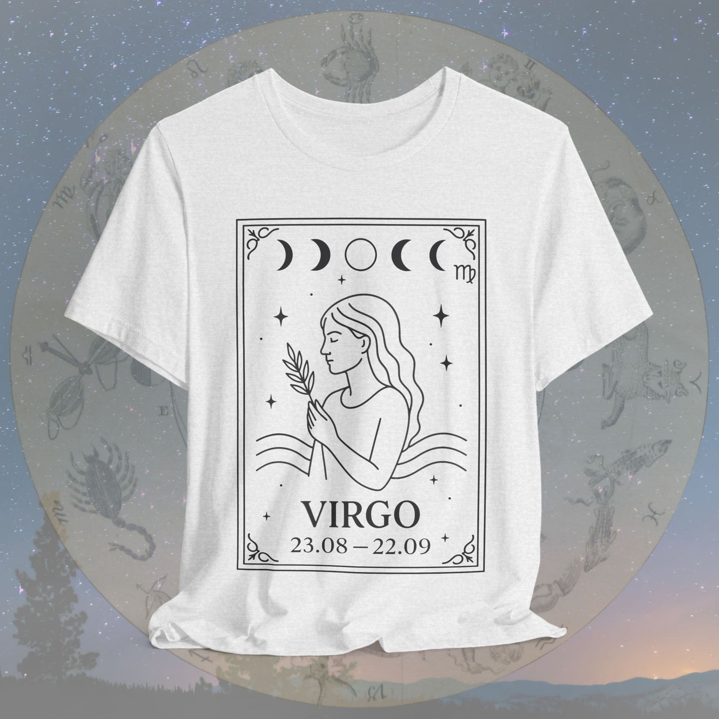 Minimalist Virgo Zodiac T-Shirt