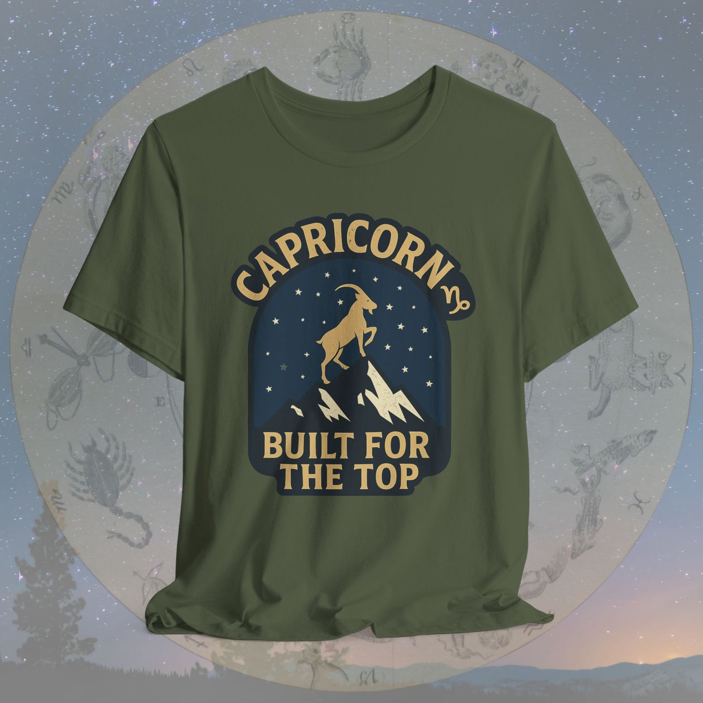 Capricorn Built for the Top Zodiac Sign T-Shirt