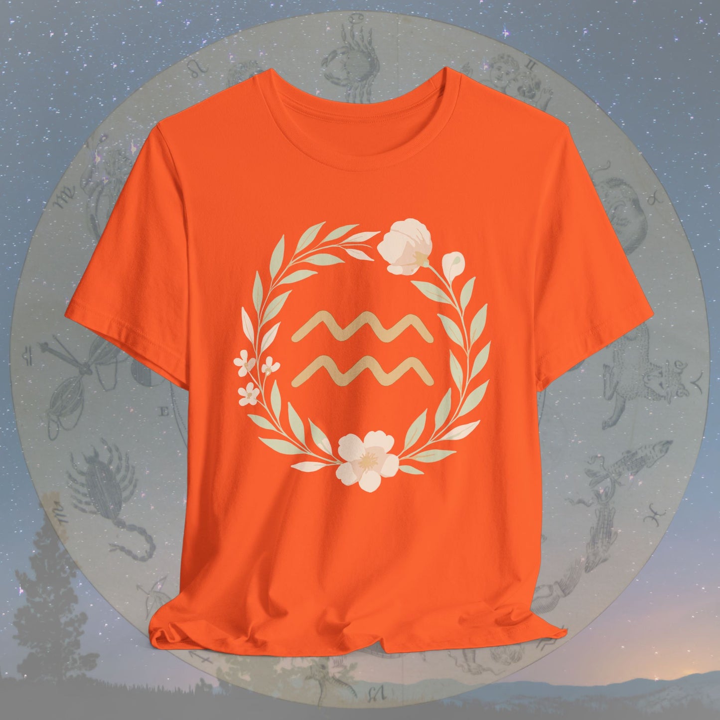 Free-Spirited Flowing Heart Aquarius T-Shirt