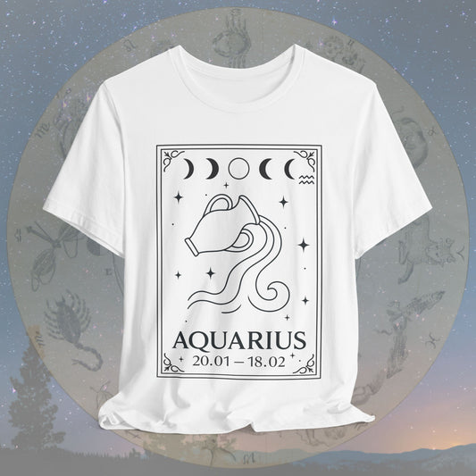 Minimalist Aquarius Zodiac T-Shirt