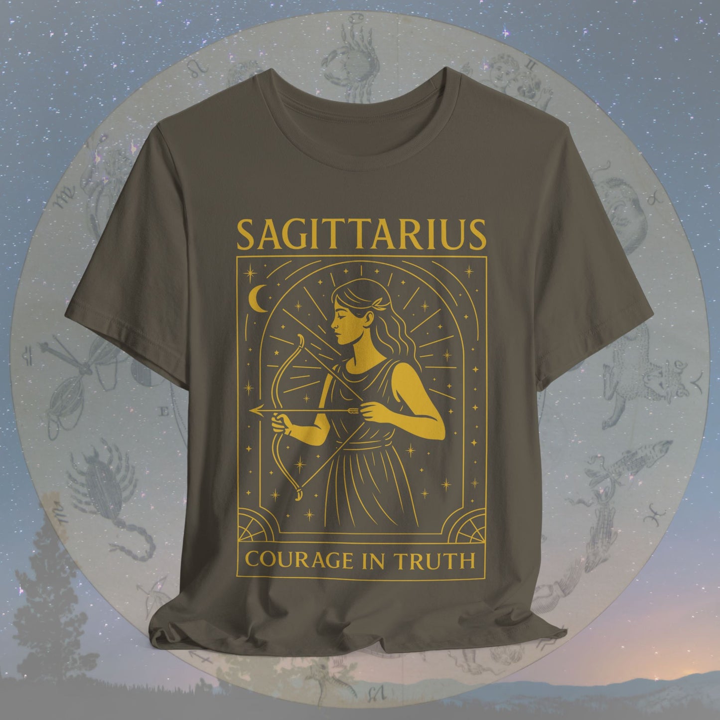 Bold Courage in Truth Sagittarius T-Shirt
