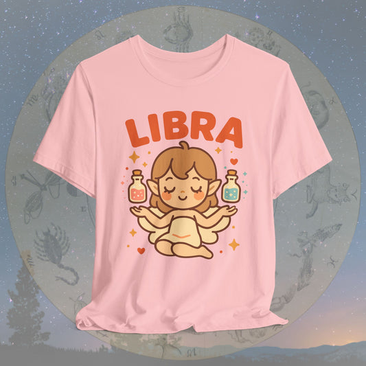 Kawaii Balanced Libra Zodiac Sign T-Shirt