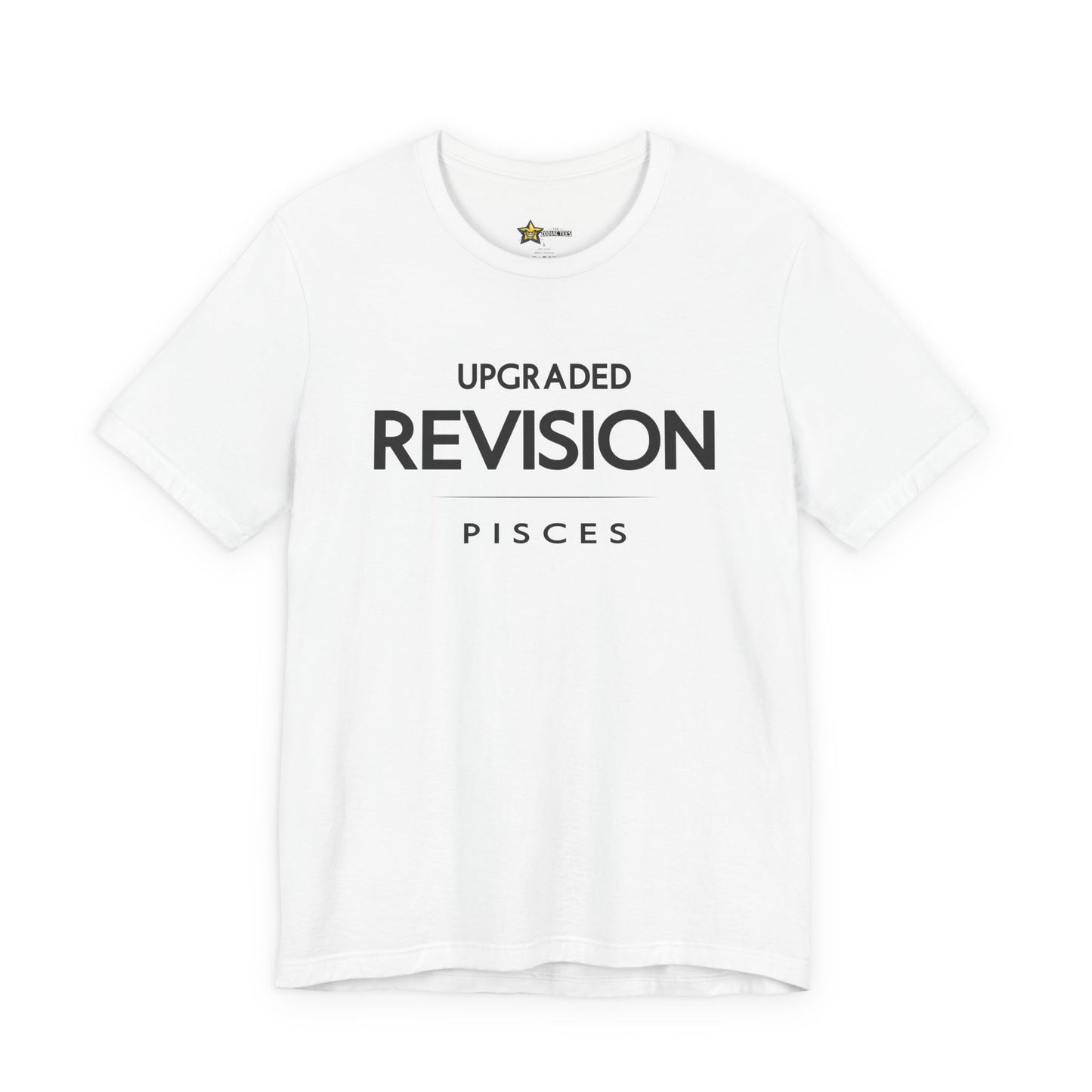 Pisces astrology t-shirt with bold typography quote.