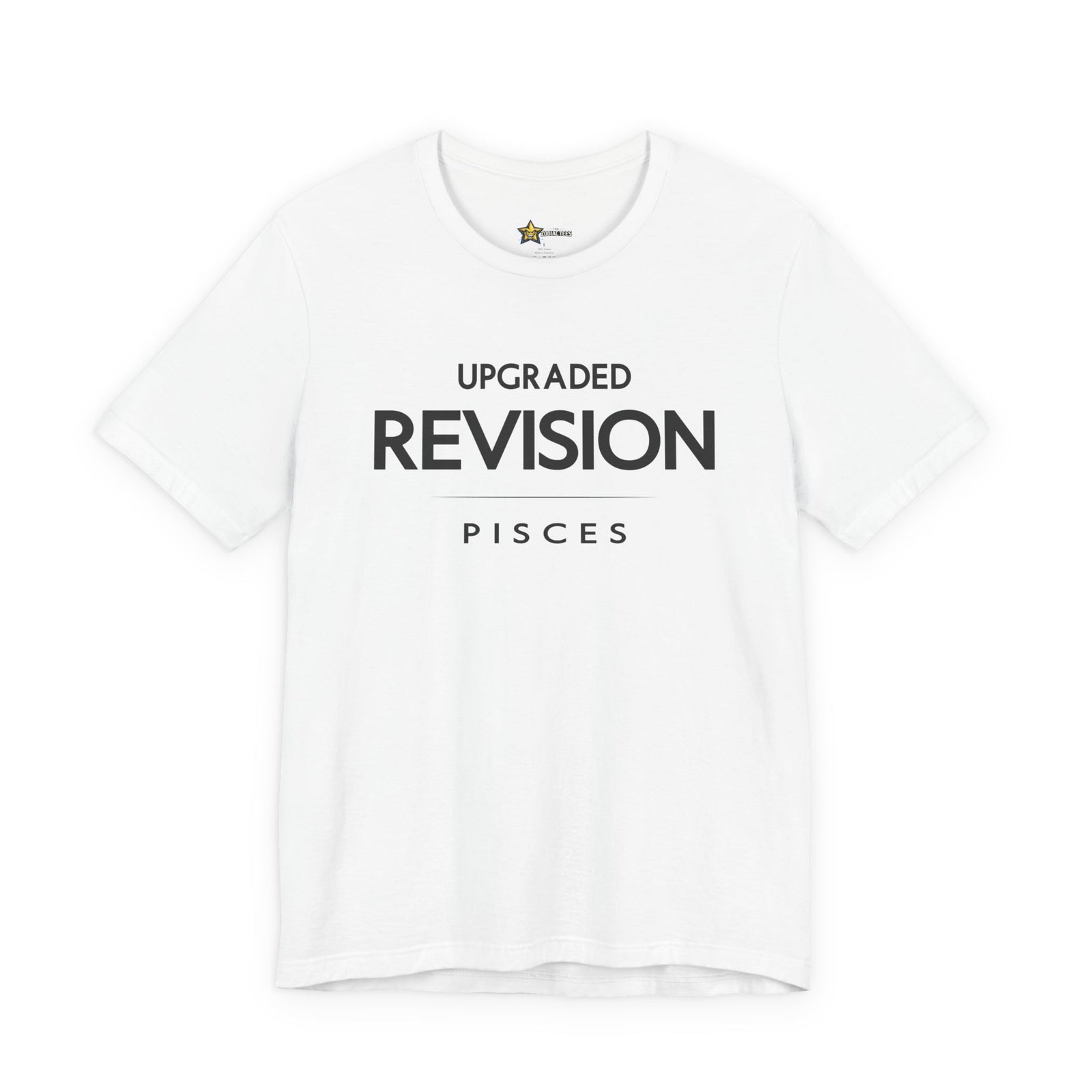 Pisces astrology t-shirt with bold typography quote.