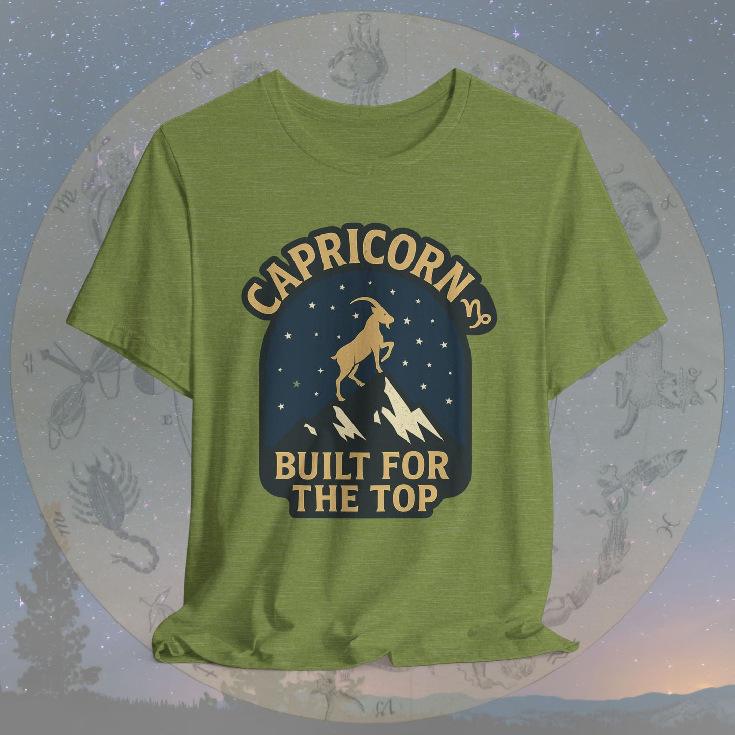 Capricorn Built for the Top Zodiac Sign T-Shirt