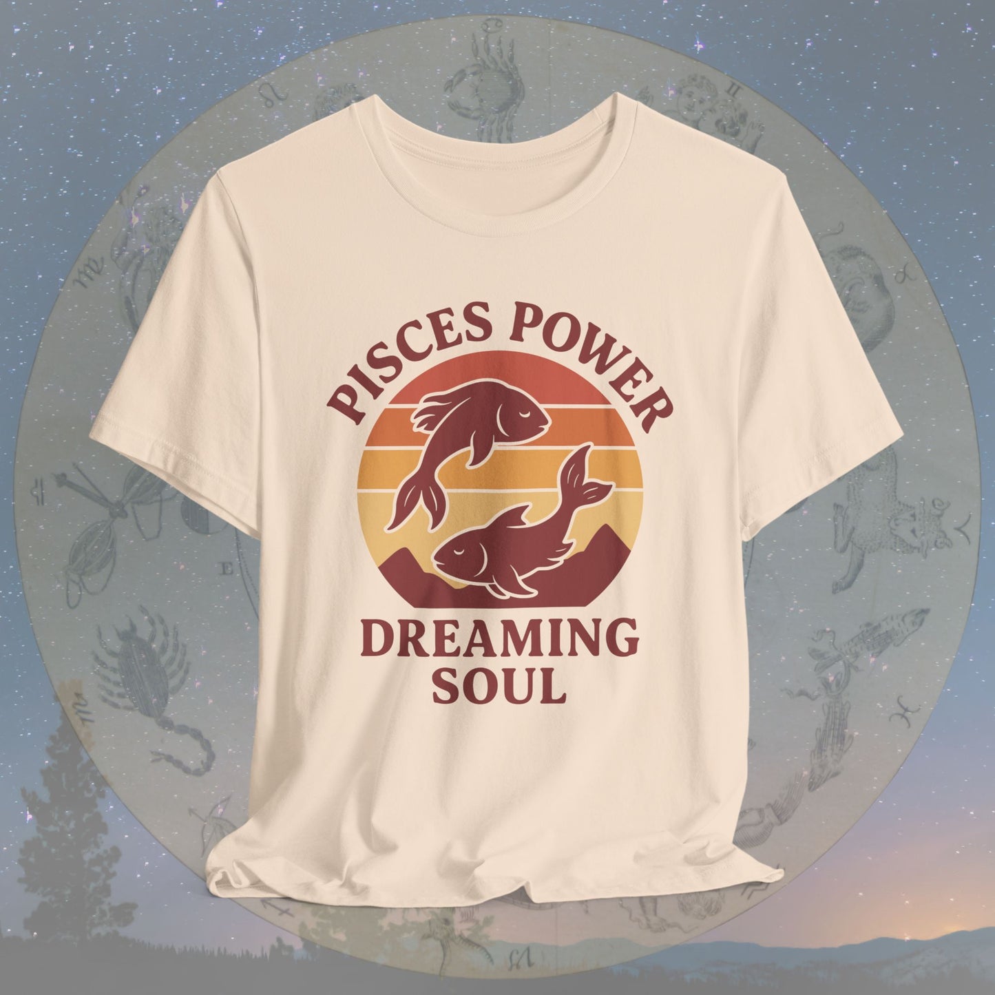 Retro Sunset Dreaming Soul Pisces Power T-Shirt