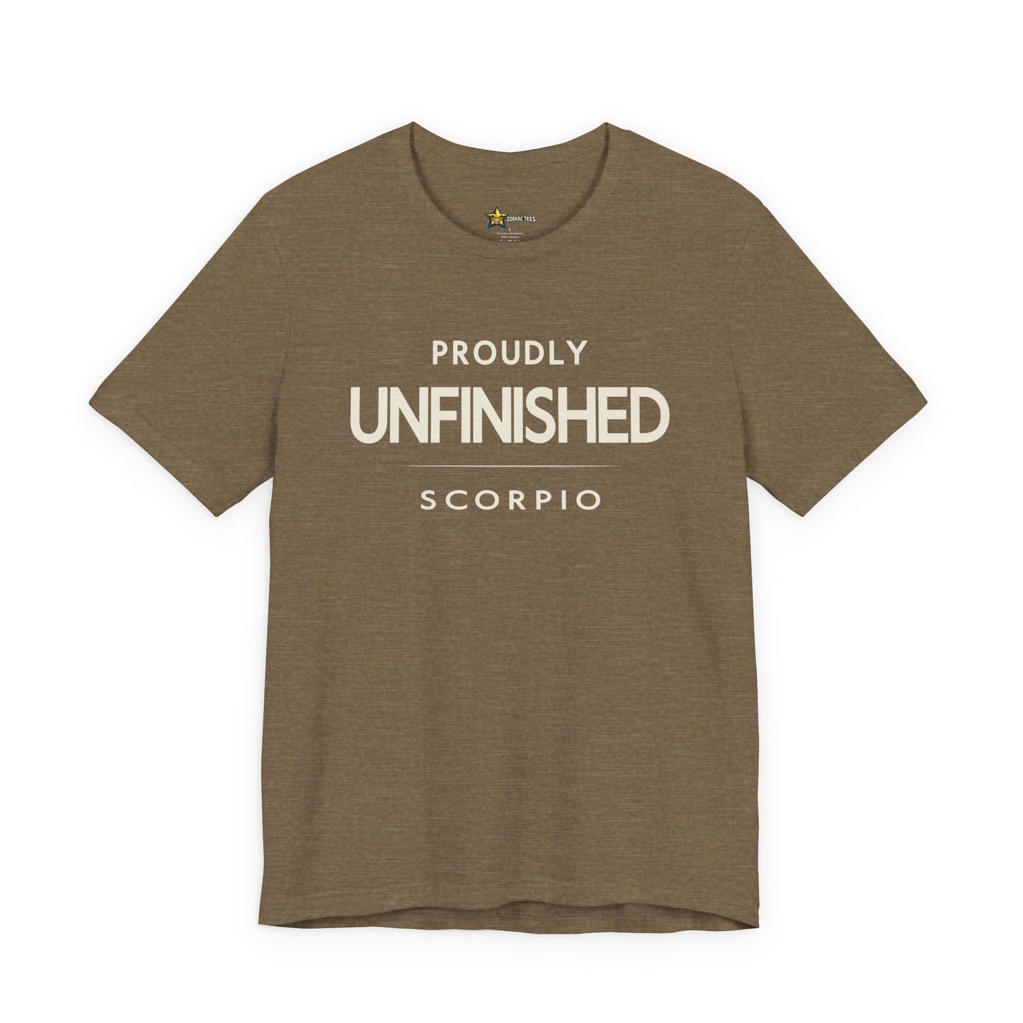 Scorpio Sharp Zodiac T-Shirt – Proudly Unfinished Attitude Tee