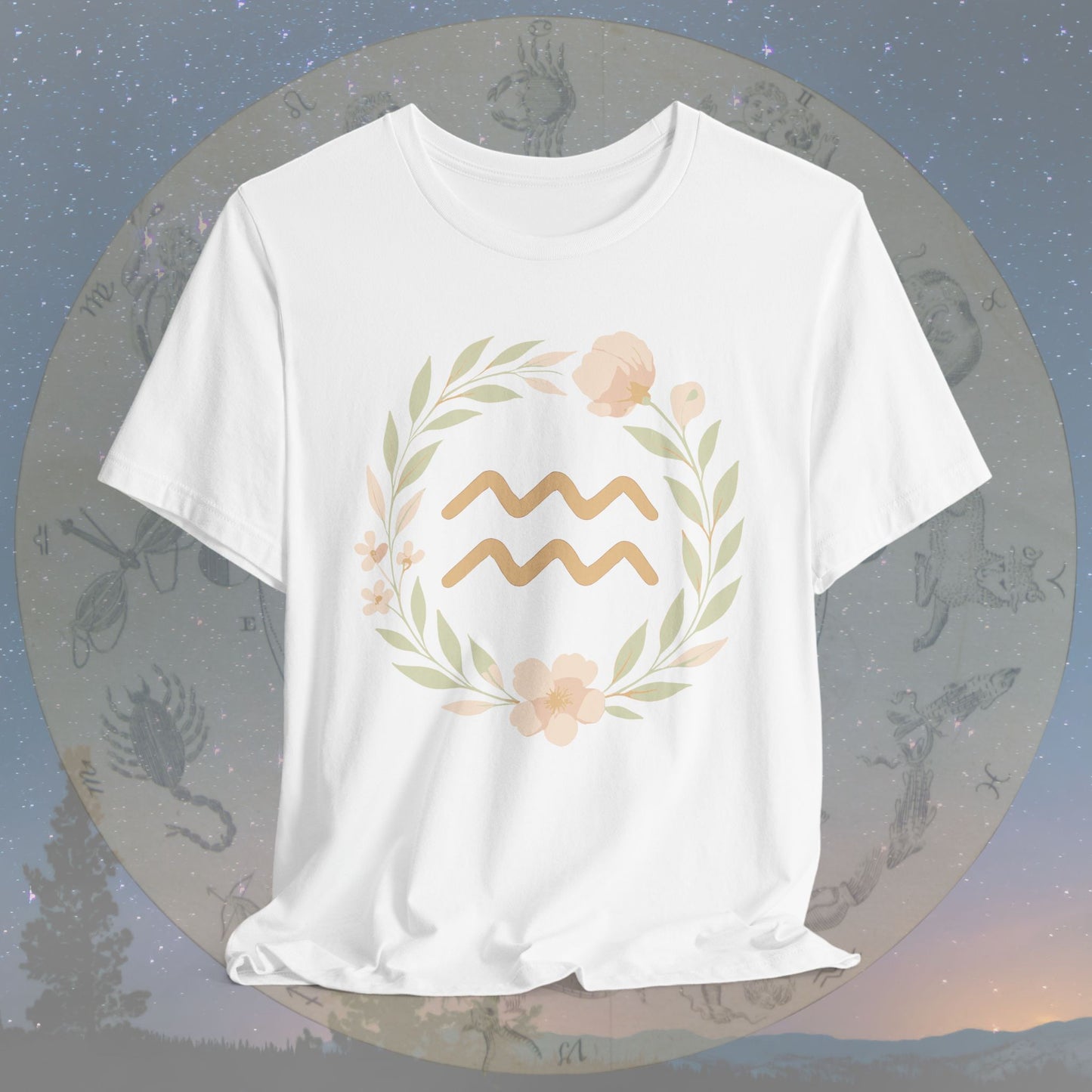 Free-Spirited Flowing Heart Aquarius T-Shirt