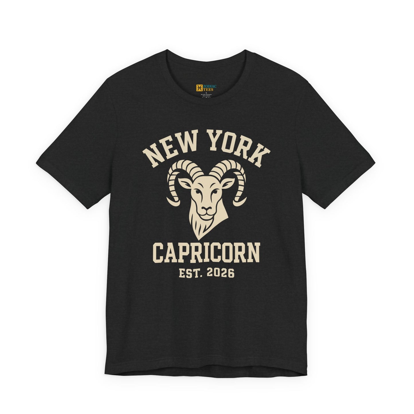 New York Capricorn T-Shirt – Minimal Vintage Zodiac Style (Est. 2026)