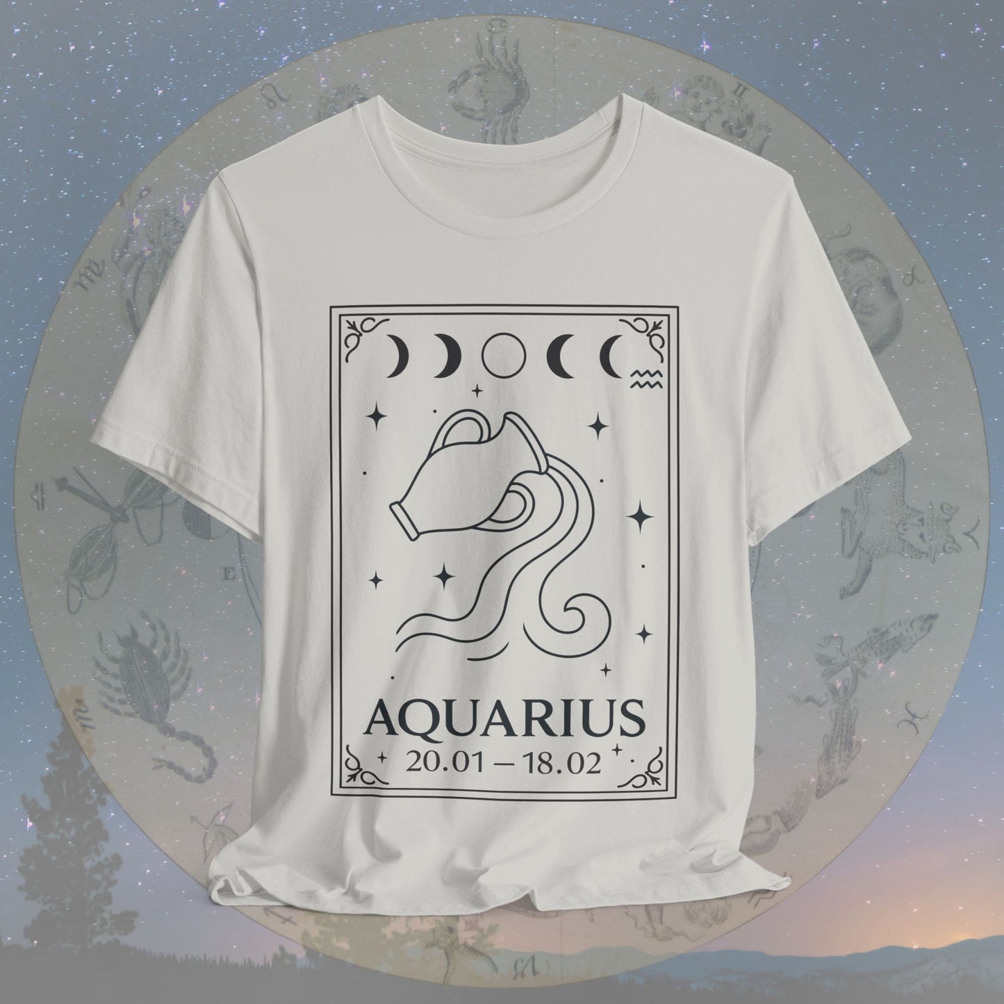 Minimalist Aquarius Zodiac T-Shirt