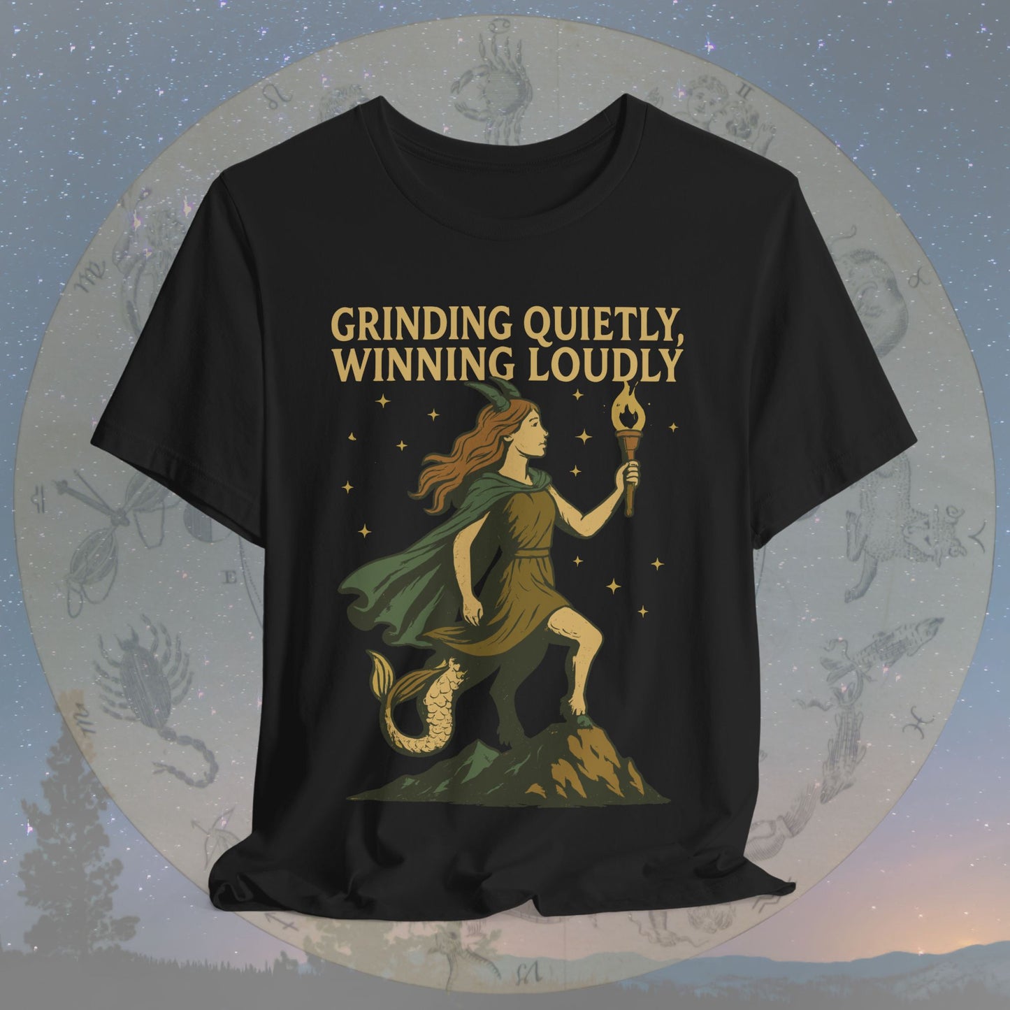 Ambitious Capricorn Grinding Quietly Winning Loudly T-Shirt