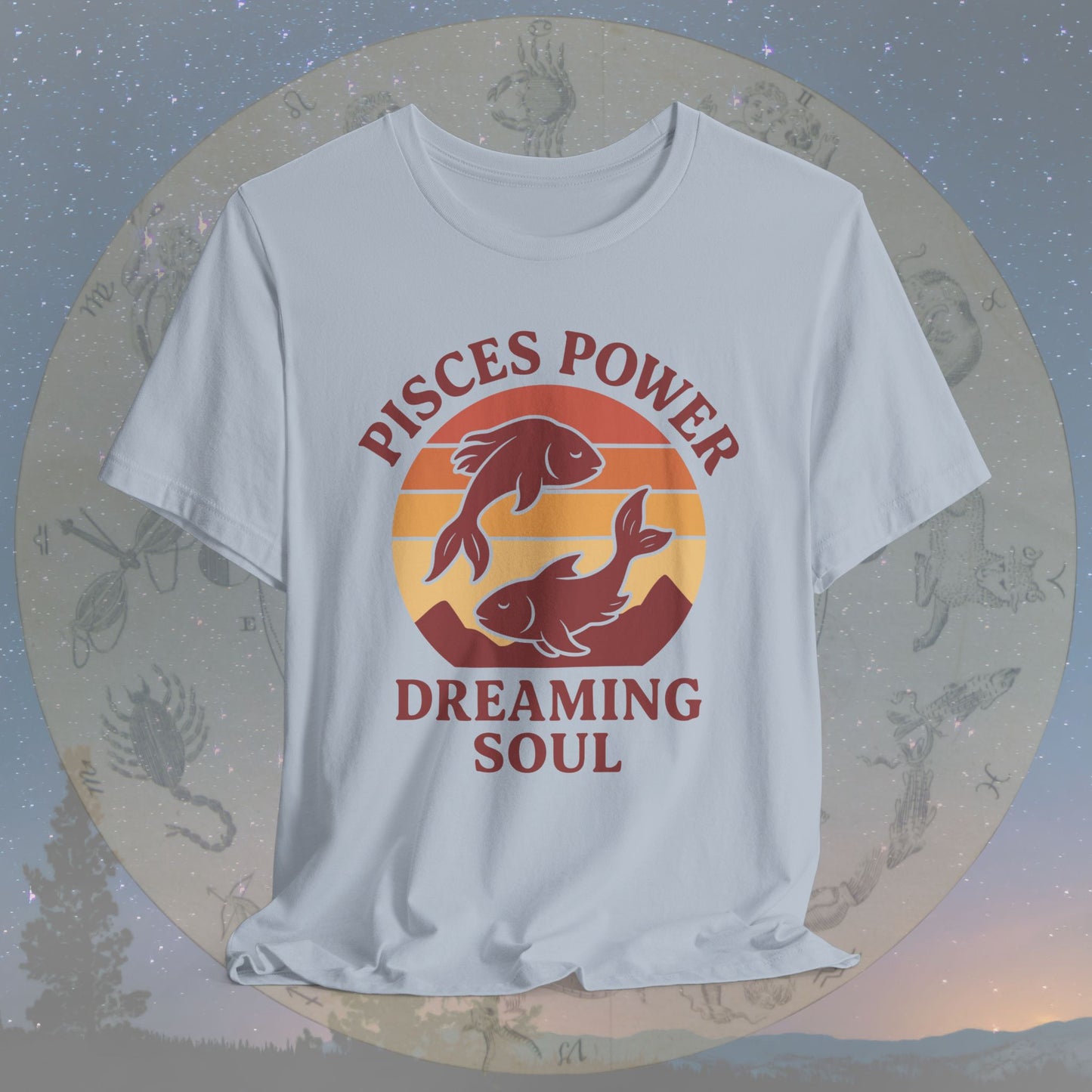 Retro Sunset Dreaming Soul Pisces Power T-Shirt