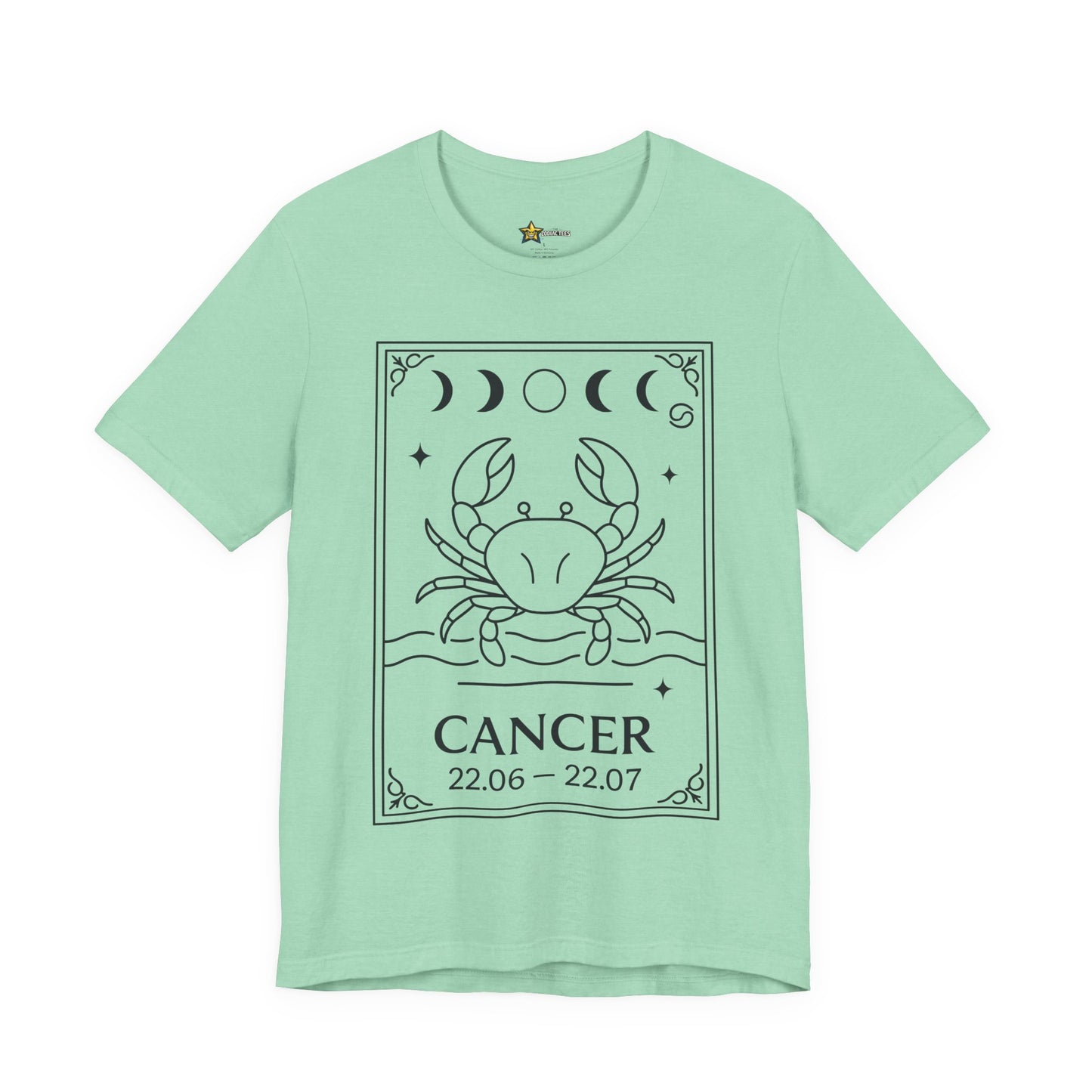 Cancer Minimal Zodiac T-Shirt – Lunar Crab Statement Tee