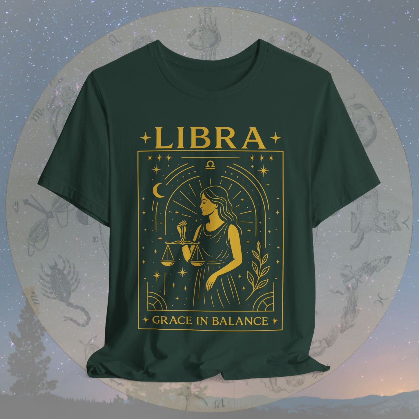 Elegant Grace in Balance Libra T-Shirt