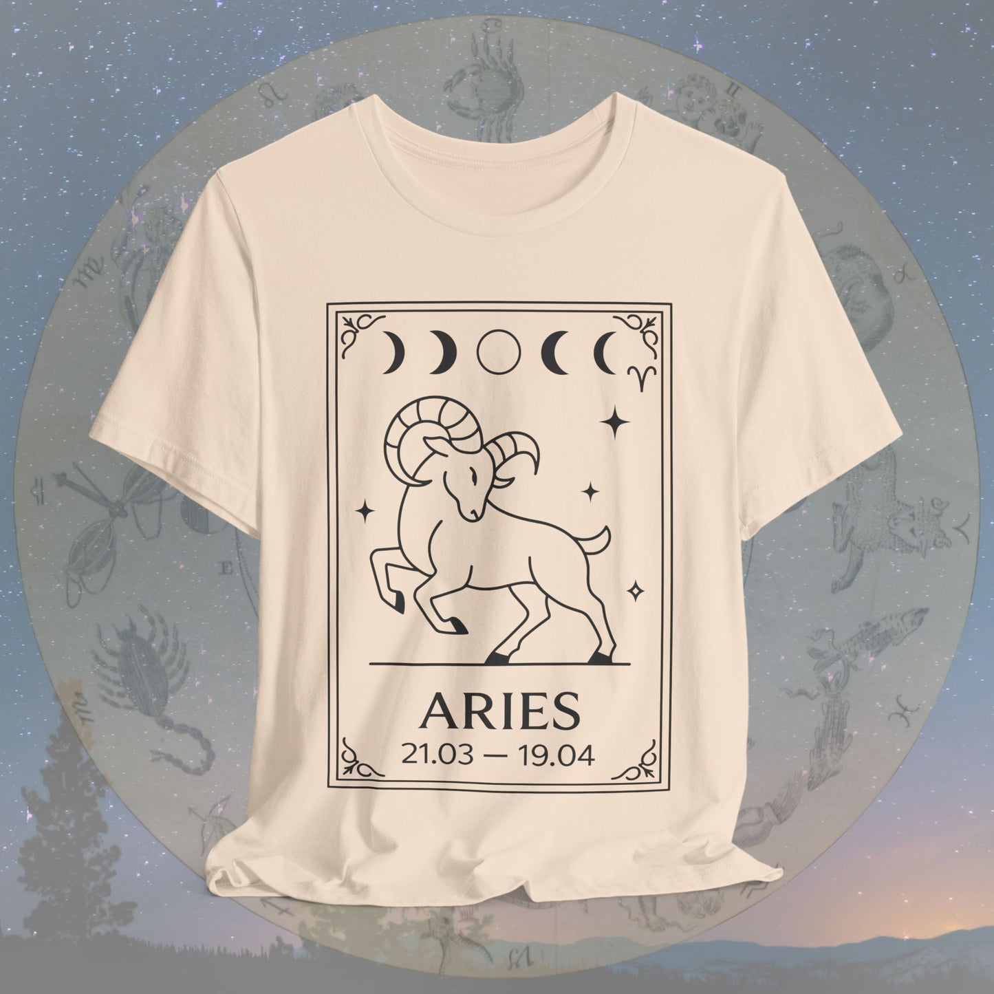 Minimalist Aries Zodiac T-Shirt