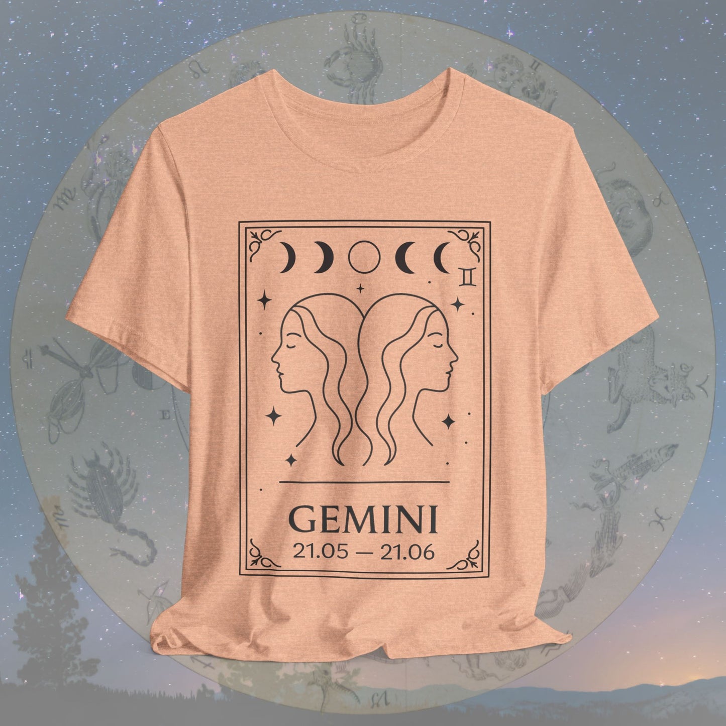 Minimalist Gemini Zodiac T-Shirt
