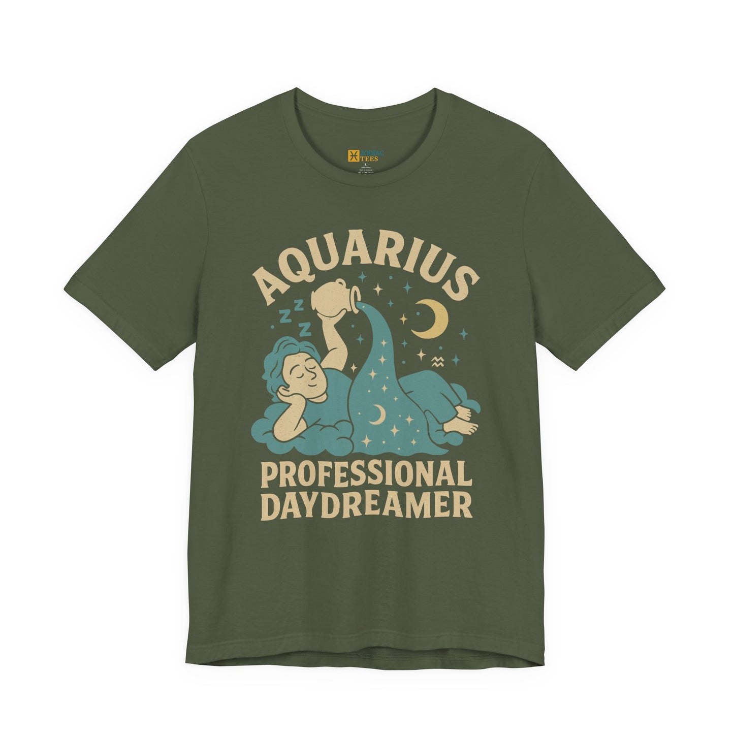 Aquarius Professional Daydreamer T-Shirt – Dreamy Zodiac Energy Tee