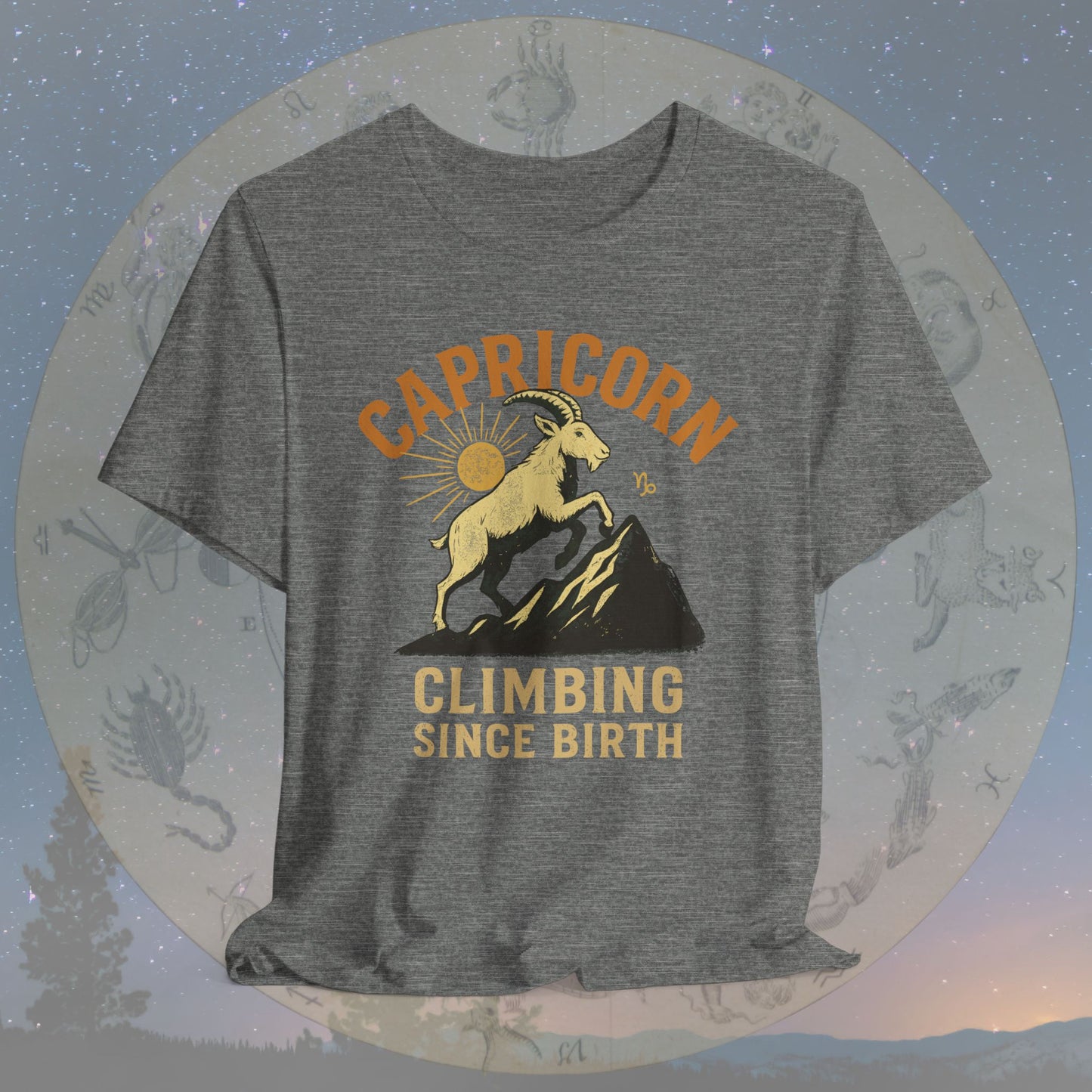 Capricorn Mountain Climber Zodiac Sign T-Shirt
