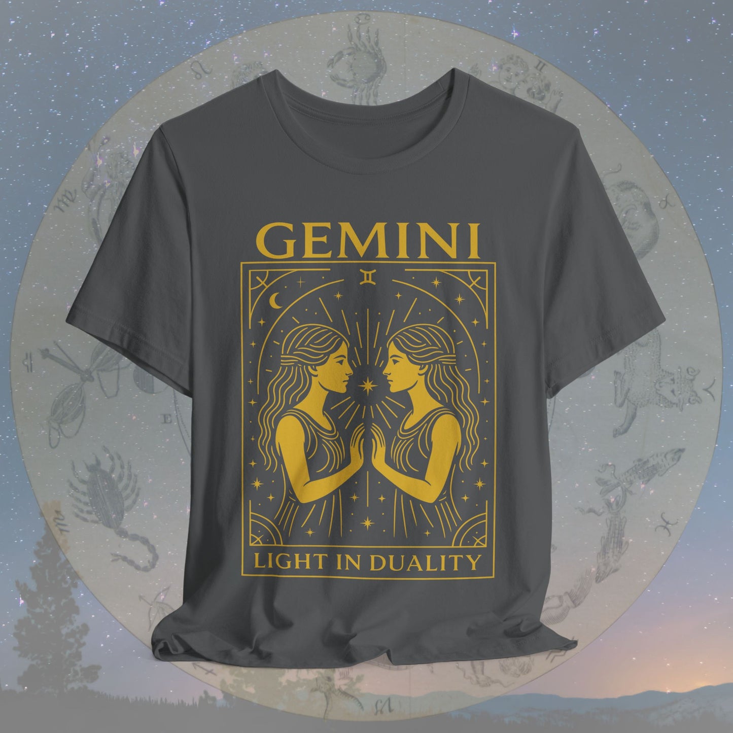 Radiant Light in Duality Gemini T-Shirt