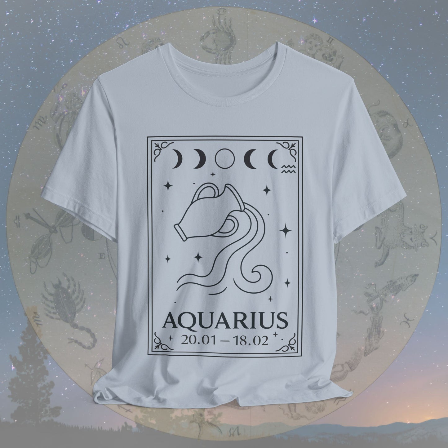 Minimalist Aquarius Zodiac T-Shirt