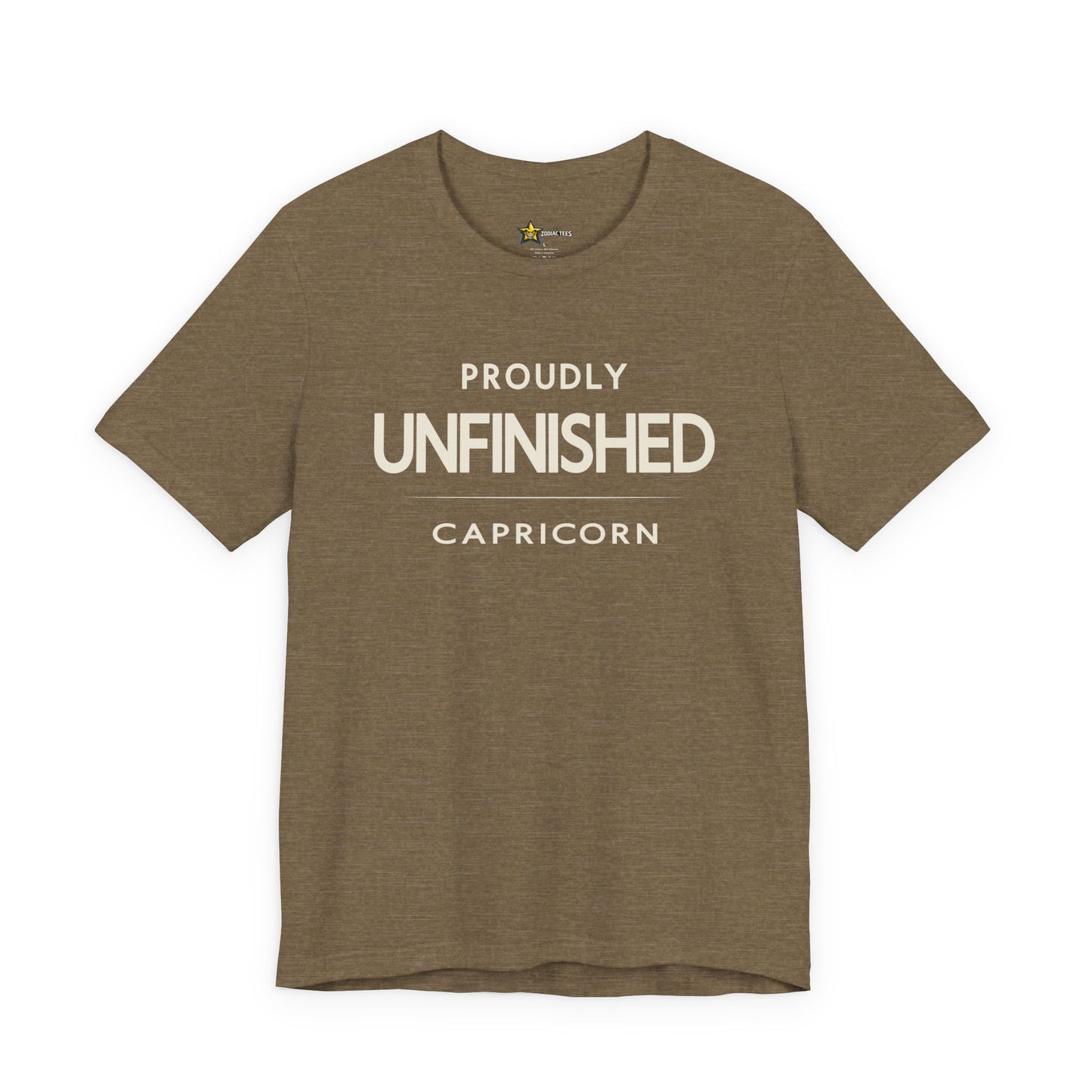 Capricorn Evolving Zodiac T-Shirt – Proudly Unfinished Tee