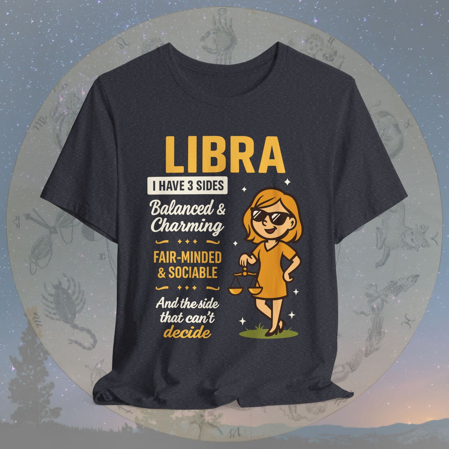 I Have 3 Sides – Charming Balance Libra T-Shirt