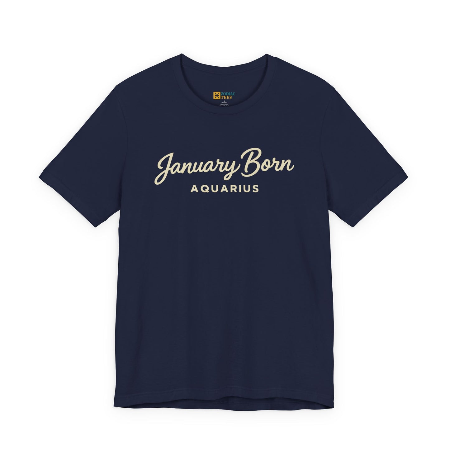 January Born Aquarius T-Shirt – Minimal Zodiac Birthday Tee