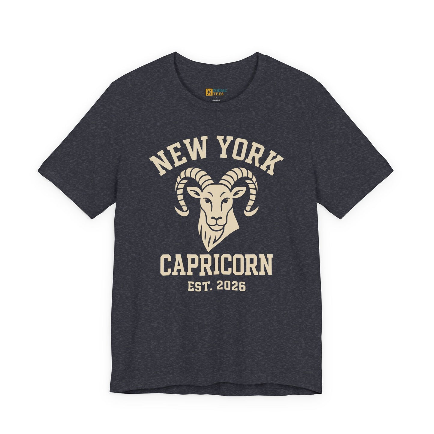 New York Capricorn T-Shirt – Minimal Vintage Zodiac Style (Est. 2026)