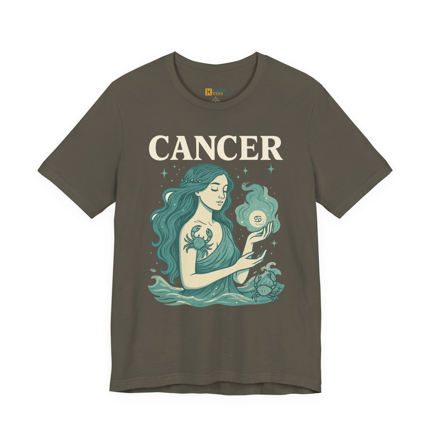 Cancer Bold Zodiac T-Shirt – Water Sign Statement Energy Tee