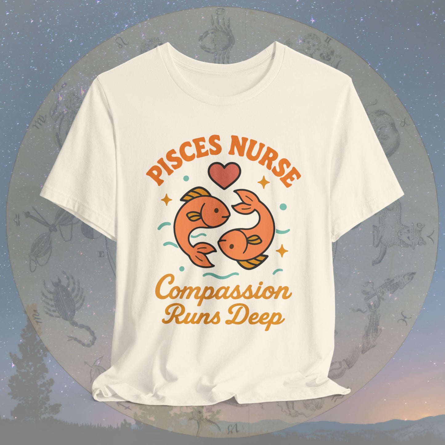 Compassion Runs Deep Pisces Nurse T-Shirt