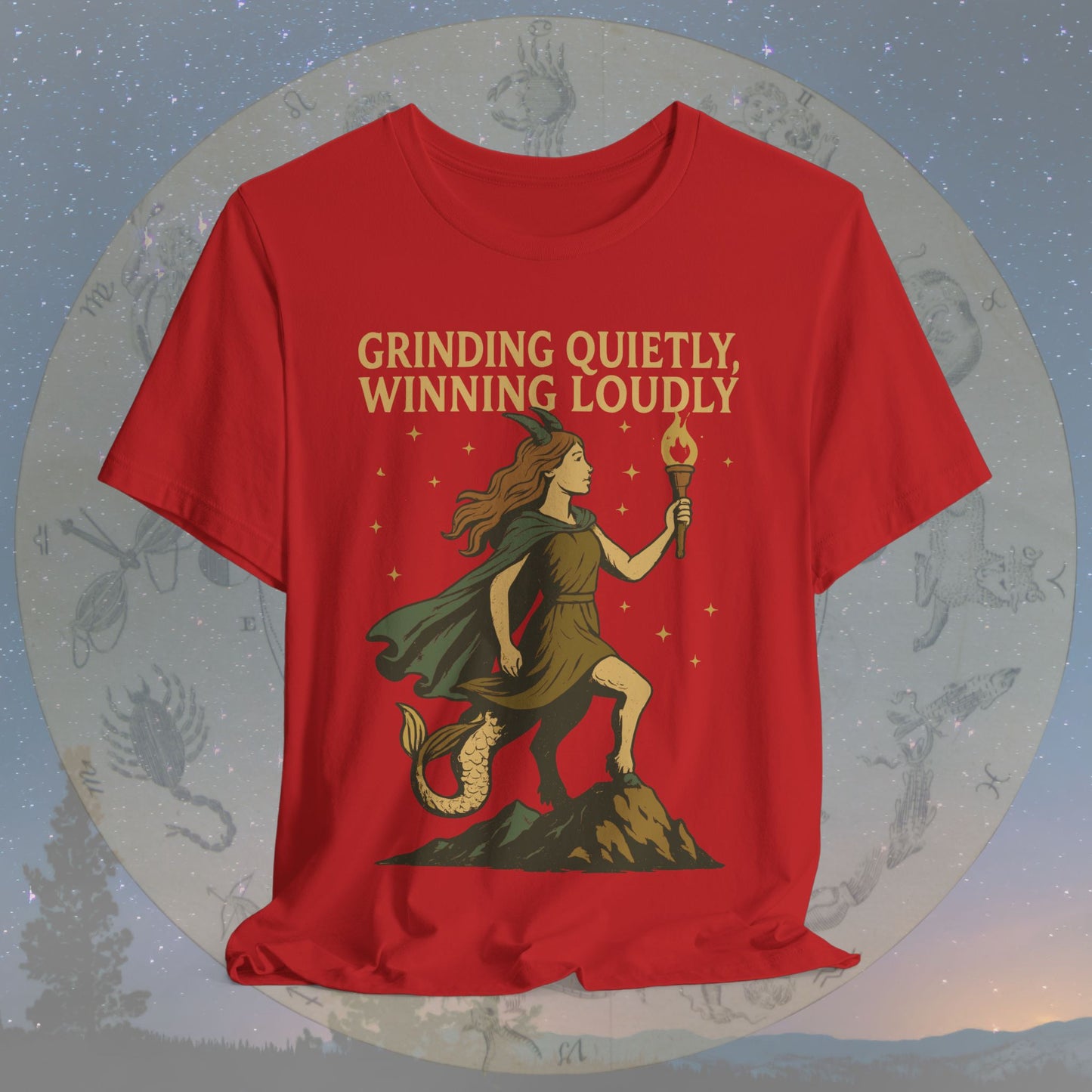 Ambitious Capricorn Grinding Quietly Winning Loudly T-Shirt
