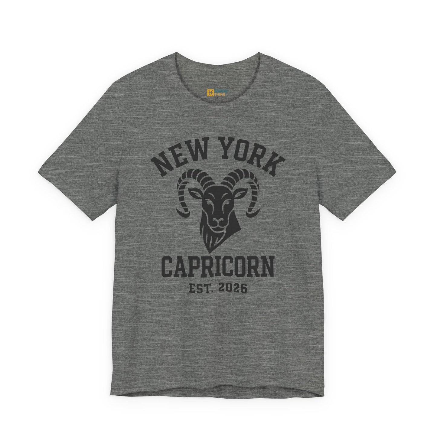New York Capricorn T-Shirt – Minimal Vintage Zodiac Style (Est. 2026)