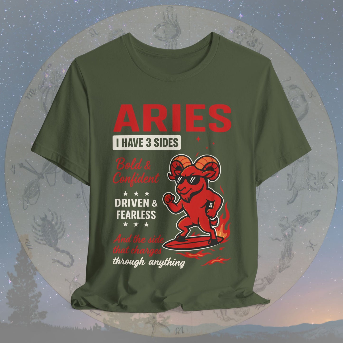 I Have 3 Sides – Fearless Fire Aries T-Shirt