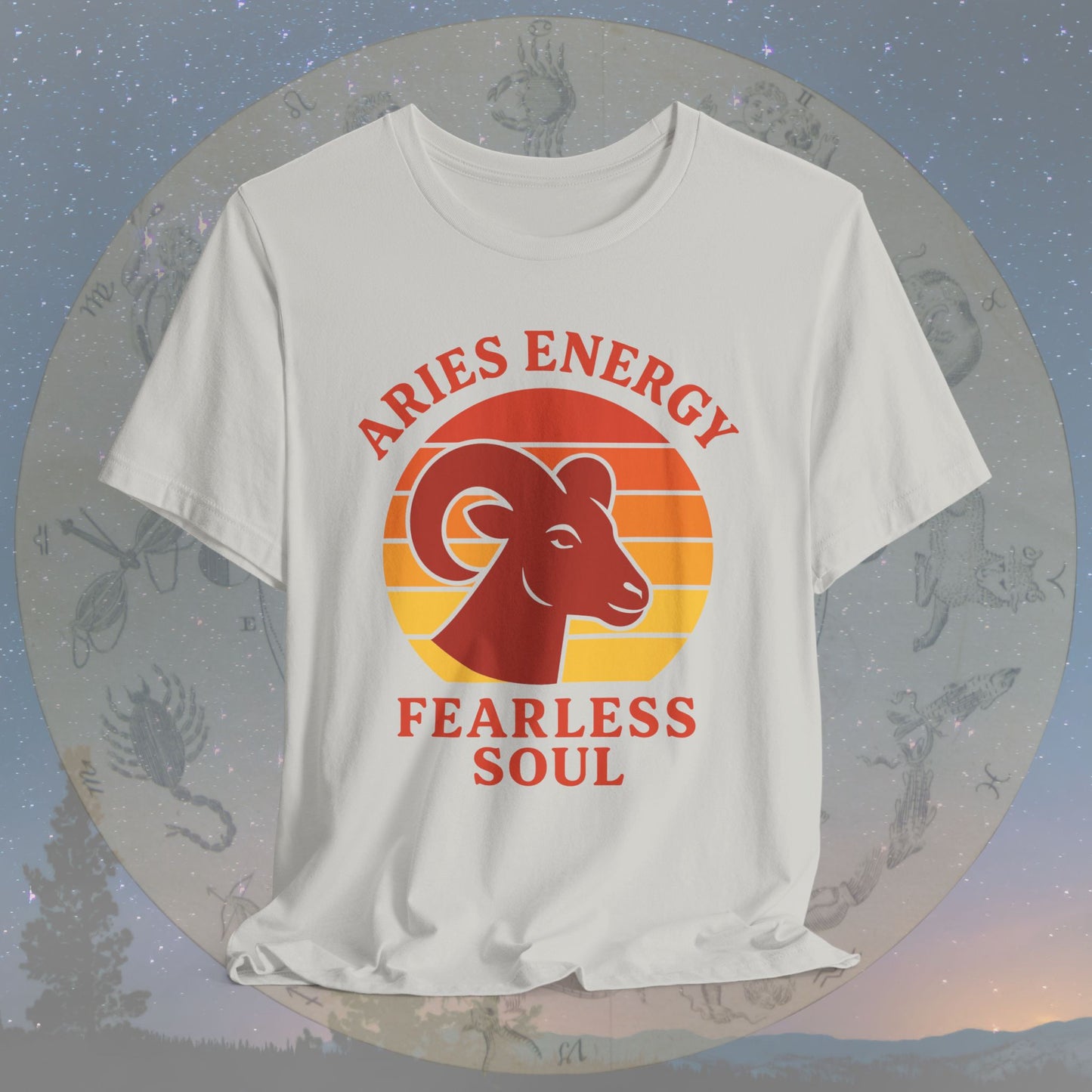 Retro Sunset Fearless Aries Energy T-Shirt