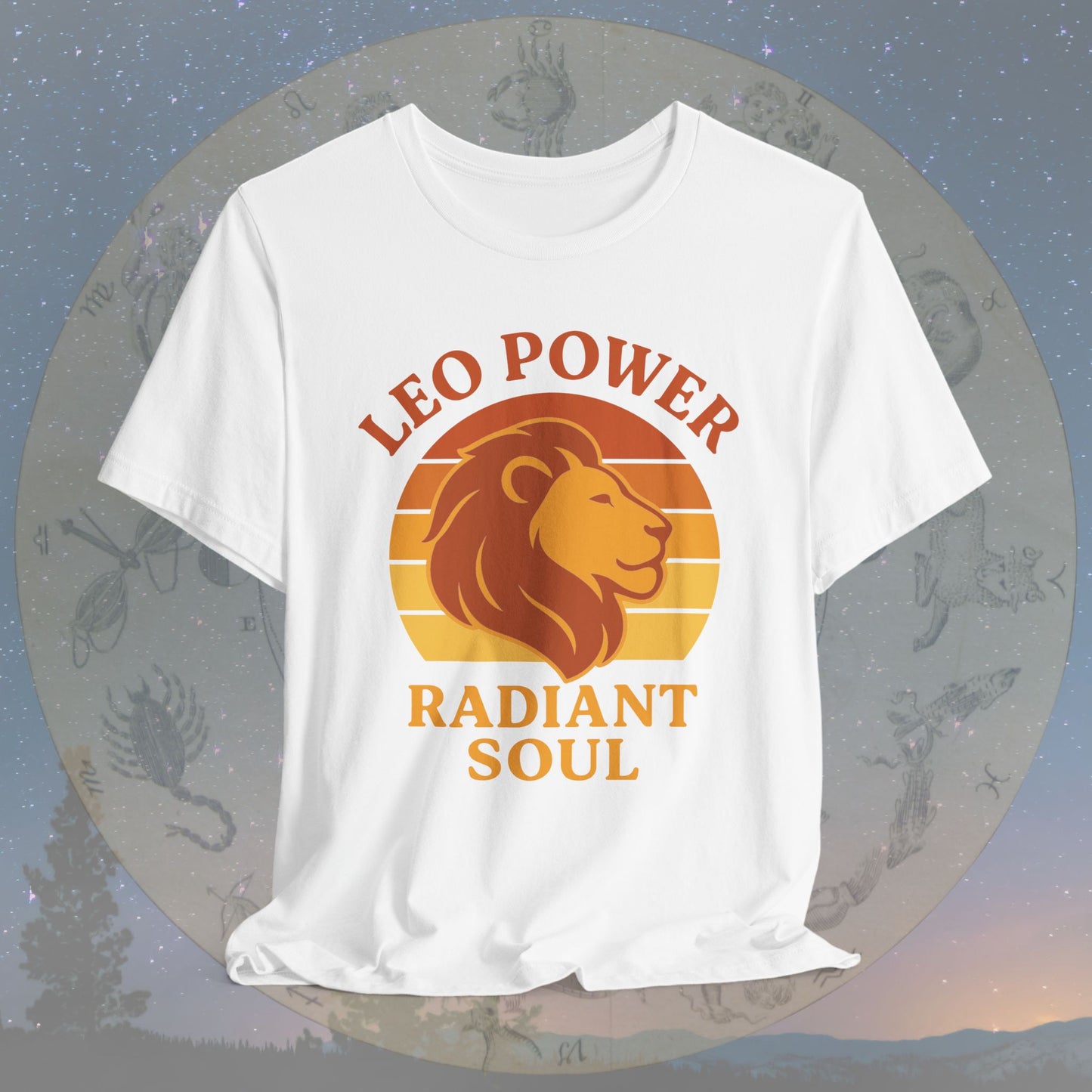 Retro Sunset Radiant Leo Power T-Shirt