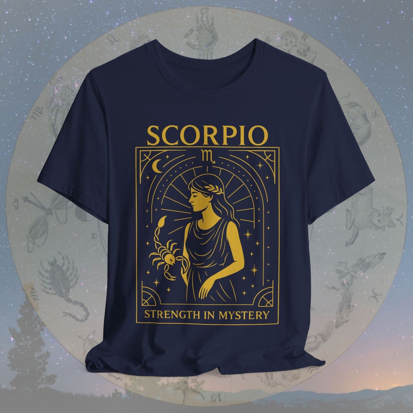 Mysterious Strength in Mystery Scorpio T-Shirt