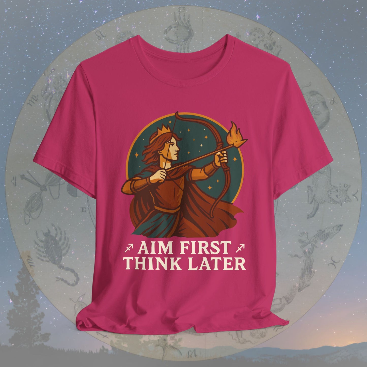 Adventurous Sagittarius Aim First Think Later T-Shirt