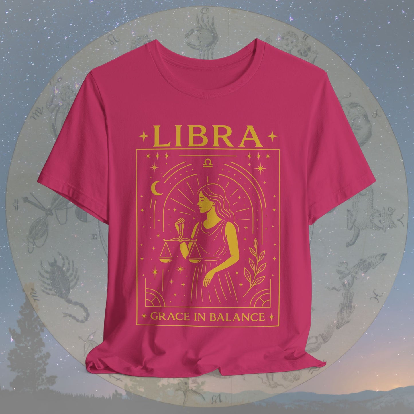 Elegant Grace in Balance Libra T-Shirt