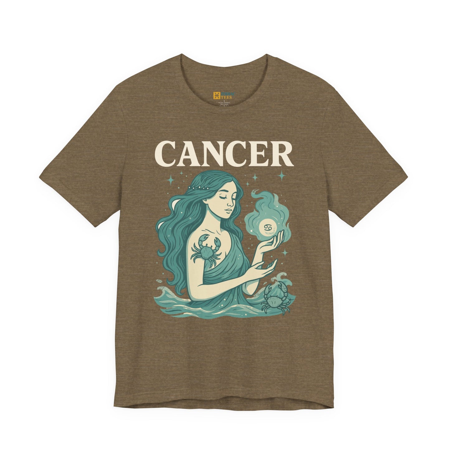 Cancer Bold Zodiac T-Shirt – Water Sign Statement Energy Tee