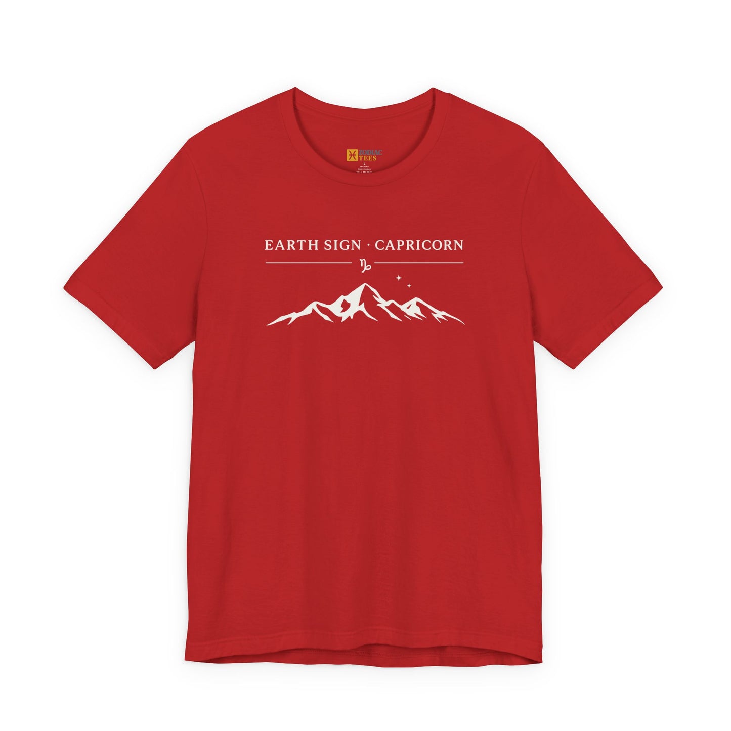 Capricorn Earth Sign T-Shirt – Minimal Mountain Astrology Tee