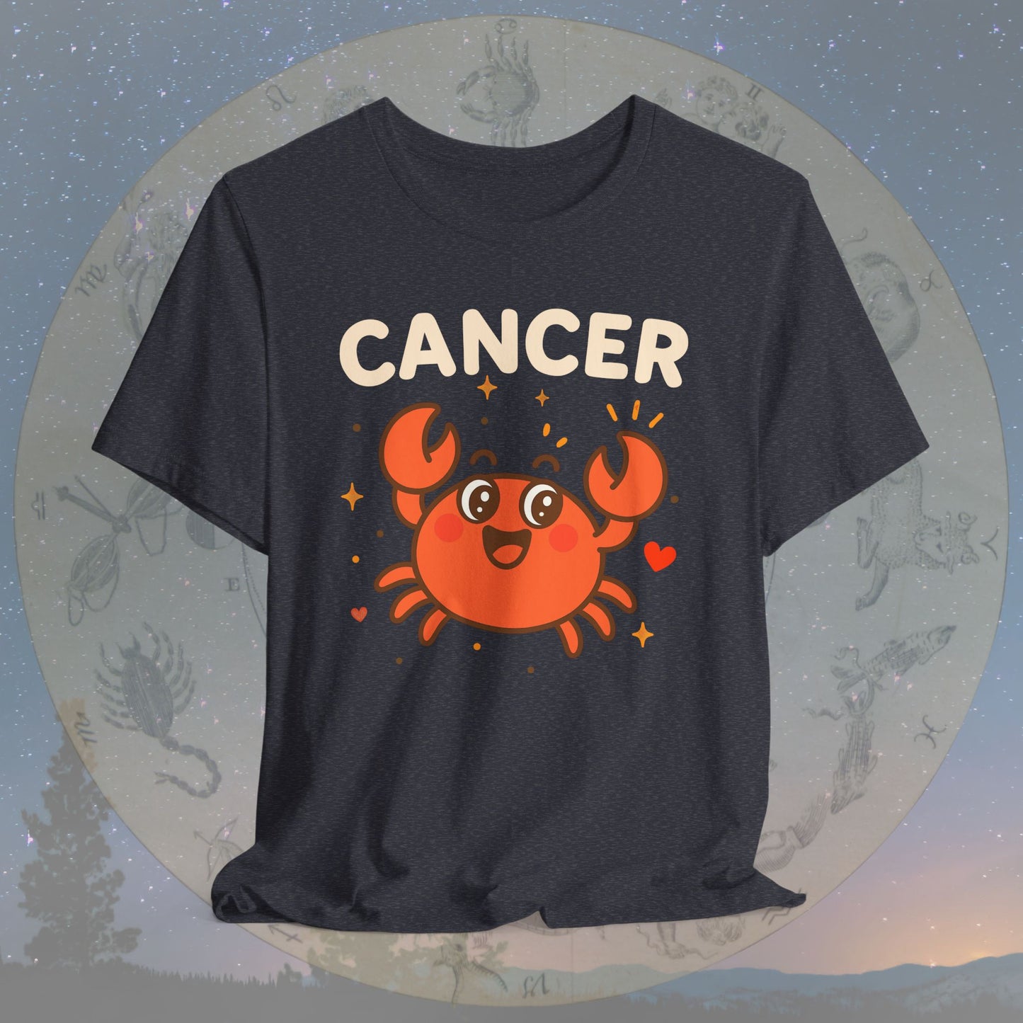Kawaii Cheerful Cancer Zodiac Sign T-Shirt