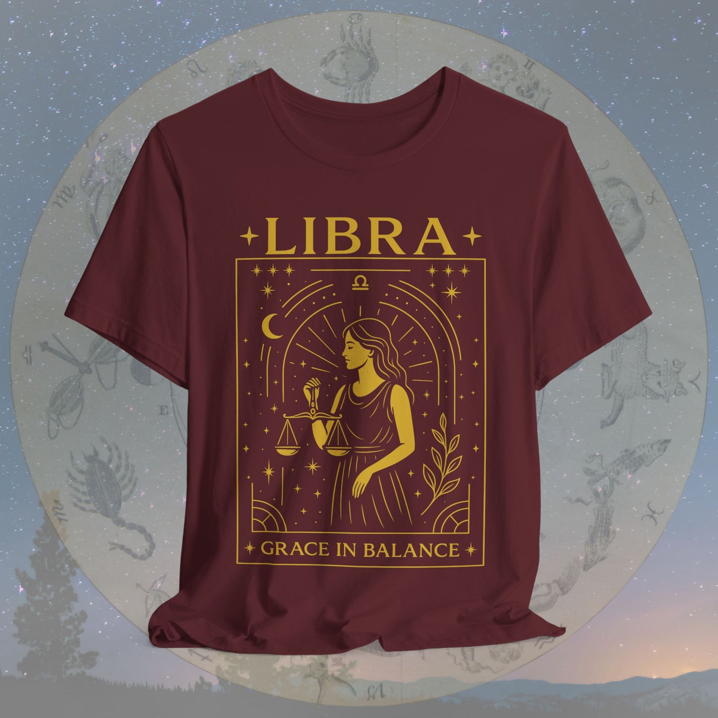 Elegant Grace in Balance Libra T-Shirt