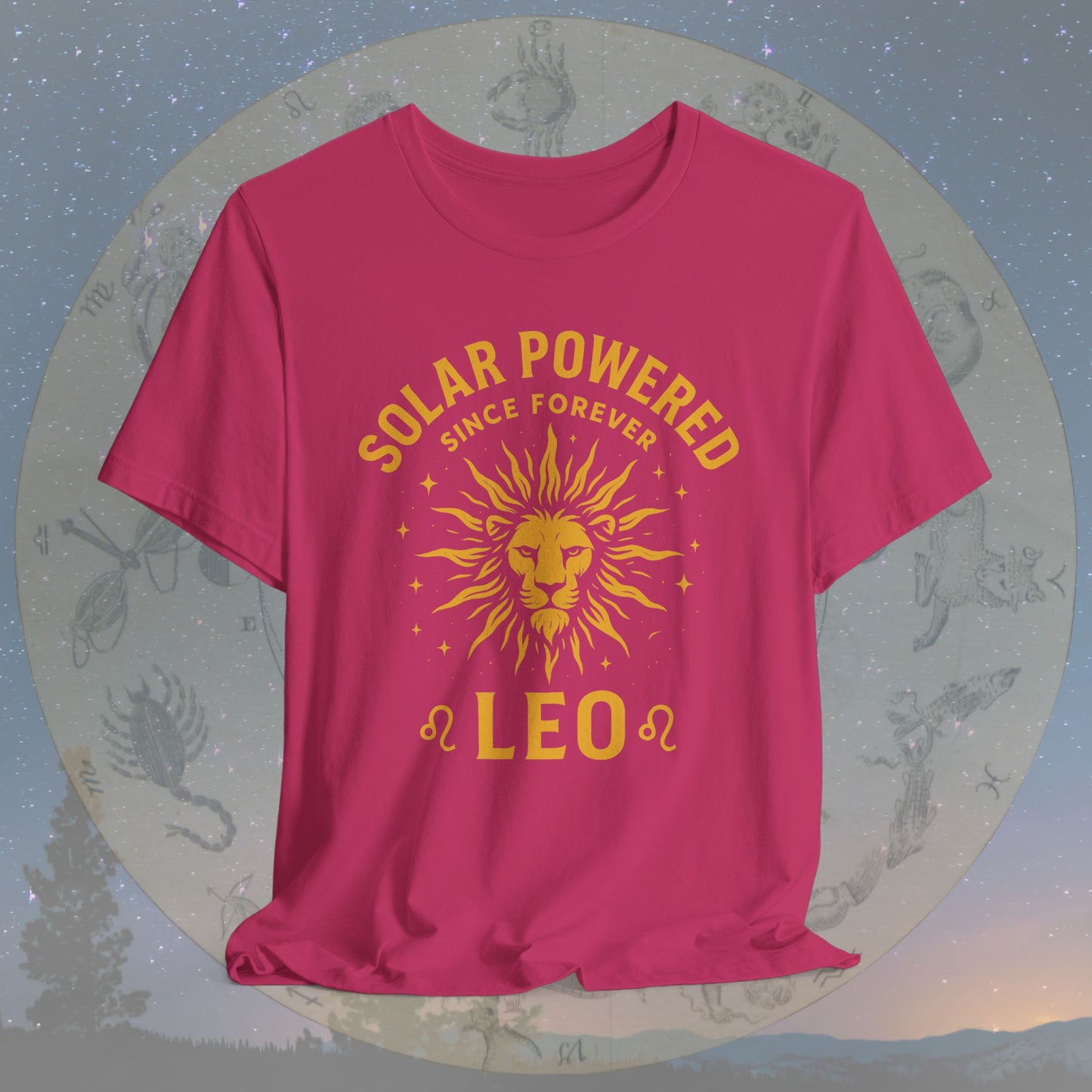 Solar Powered Leo Zodiac Sign T-Shirt
