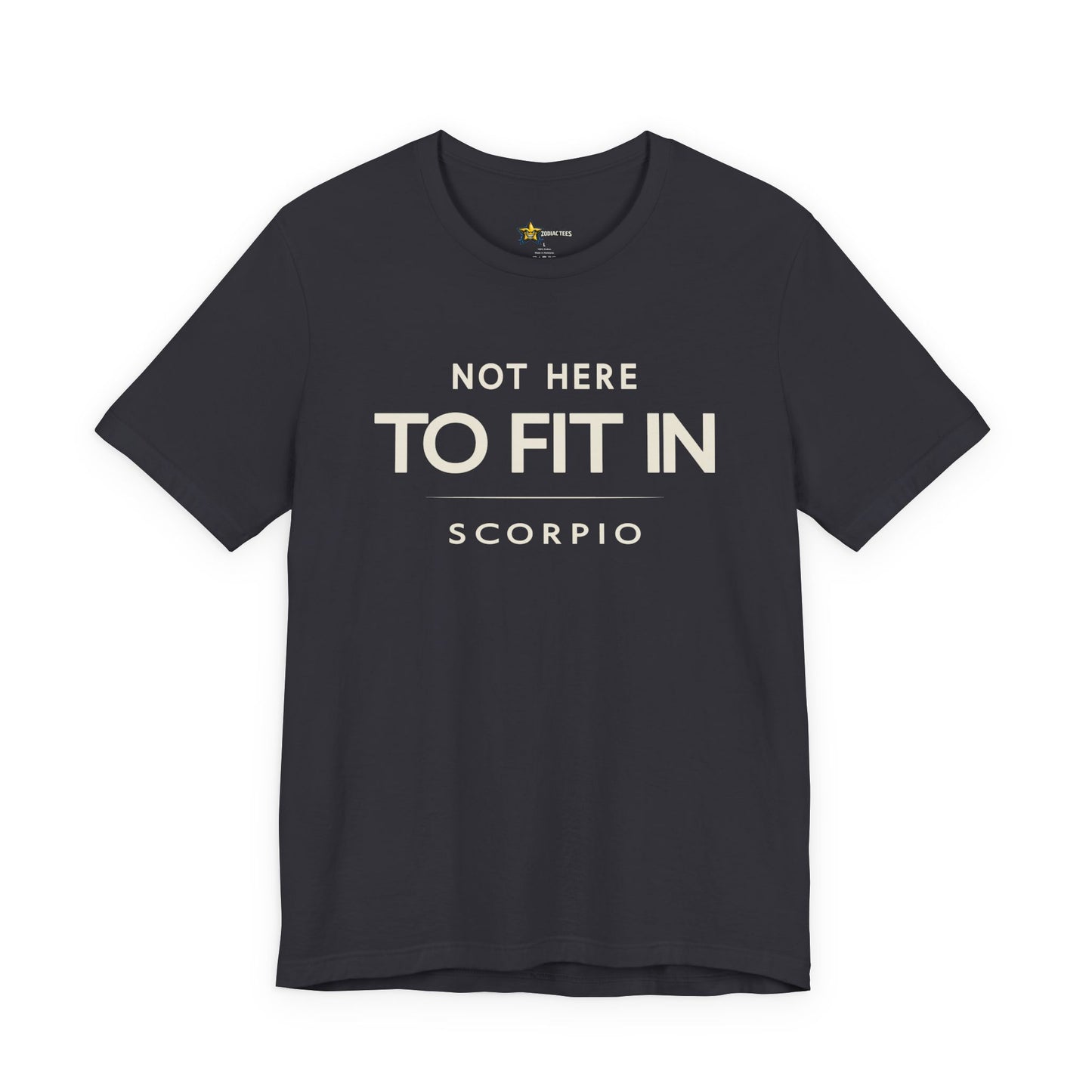 Scorpio Dark Energy Zodiac T-Shirt – Not Here to Fit In Tee